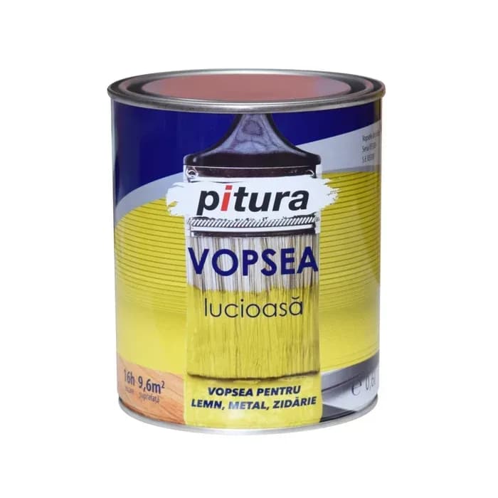 Vopsea alchidica pentru lemn / metal, lucioasa, Pitura, interior / exterior,0.6 L