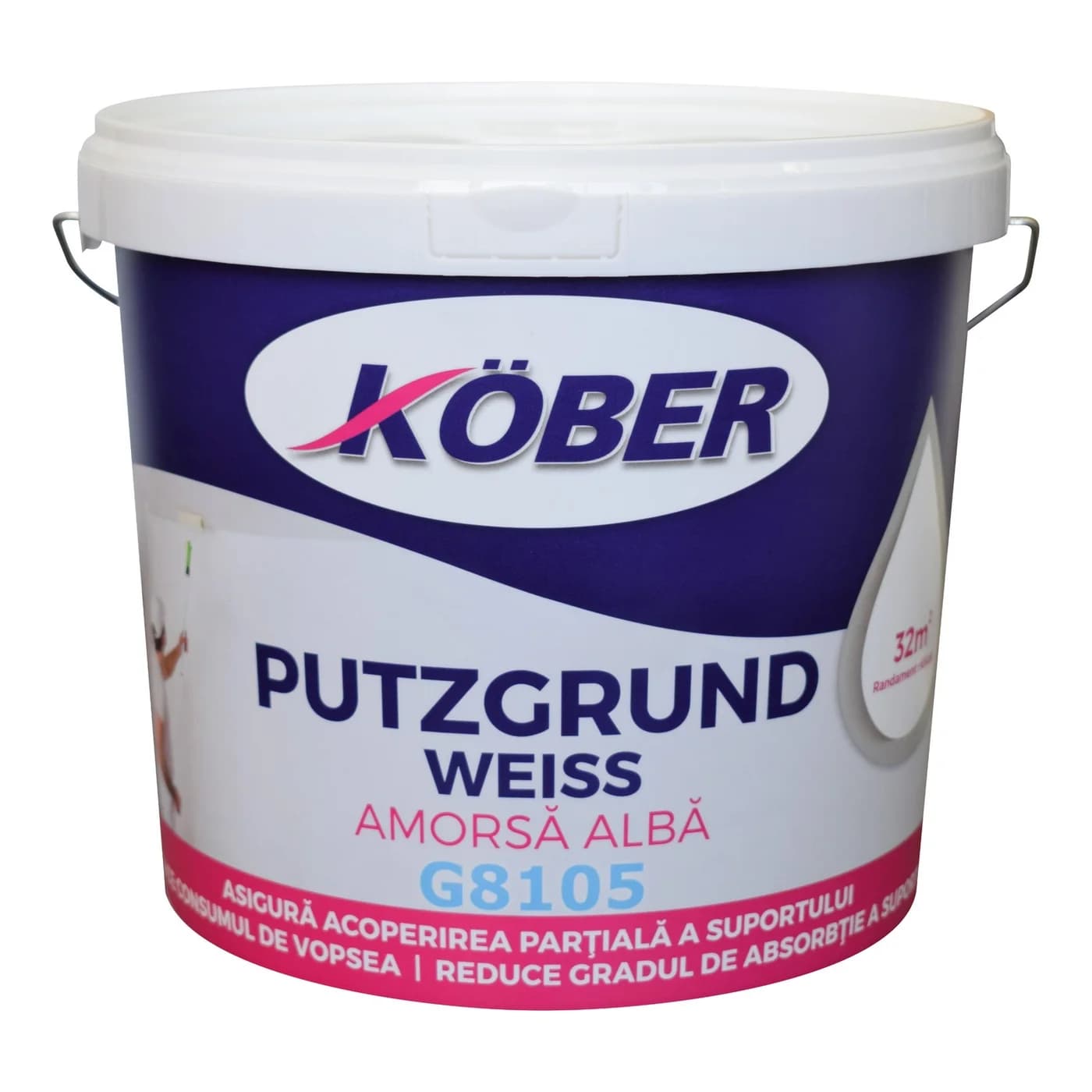 Kober Putzgrund Weiss — Amorsă Albă de Perete